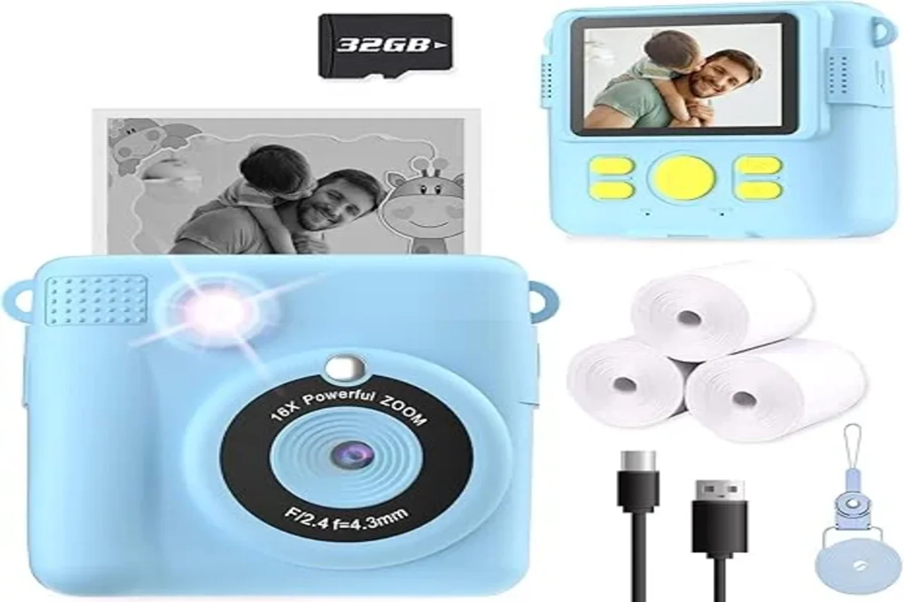 Kids Camera Instant Christmas Birthday Gifts for Kids Age 3-12, Selfie